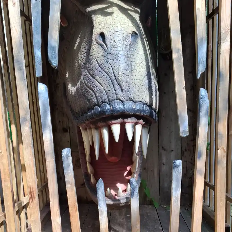 Dinosaur in cage