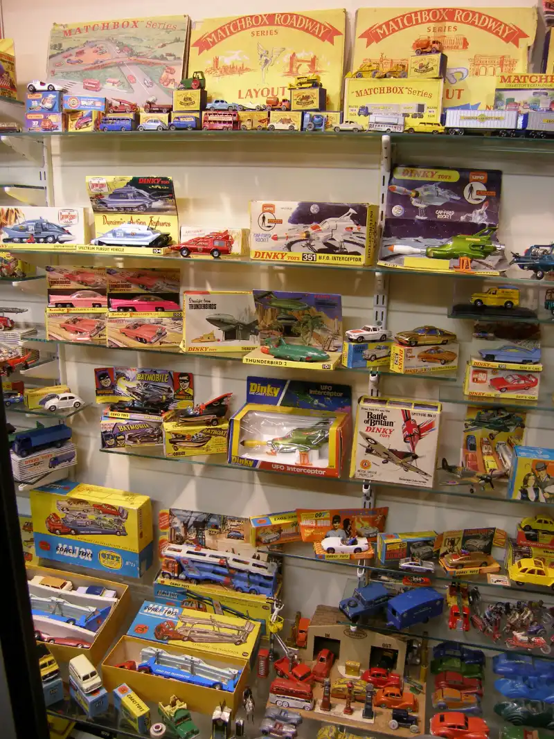 Dinky toys on display in the House on the Hill Museum